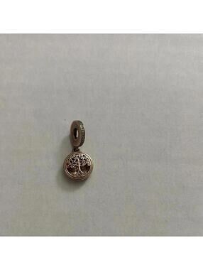 Pandora Gold Tree of Life Pendant open clasp engraved jewel loop bracelet